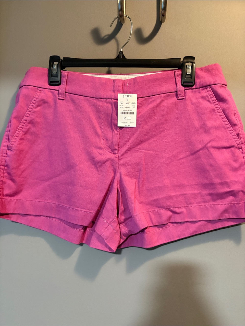 J. Crew Bright Pink Women's Chino Bermuda Shorts